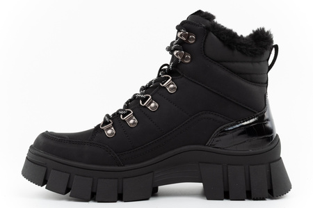 Lee Cooper buty zimowe damskie czarne botki ocieplane trzewiki