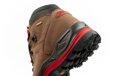 Grisport Marrone buty męskie trekkingowe skóra wodoodporne za kostkę brązowe