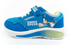 Leomil Sonic buty sportowe dziecięce sneakersy lekkie na rzep LED niebieskie