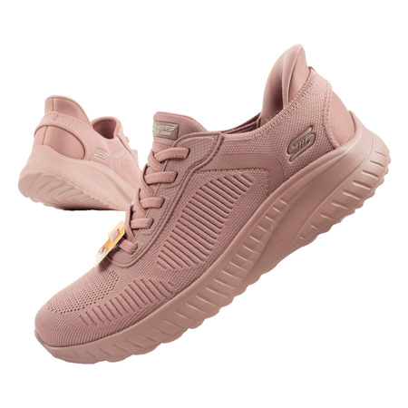 Skechers Bobs Squad-Chaos buty sportowe damskie wygodne SLIP-INS różowe