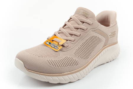 Skechers buty sportowe damskie Bobs Squad Chaos SLIP-INS beżowe