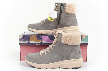 Buty zimowe damskie sportowe Skechers Glacial Ultra-Woodlands [16677/GRY]