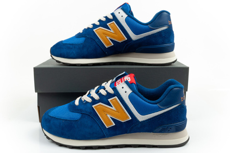 New Balance 574 buty sportowe męskie sneakersy modne skórzane niebieskie