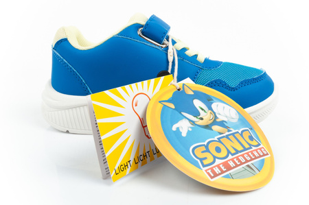 Leomil Sonic buty sportowe dziecięce sneakersy lekkie na rzep LED niebieskie