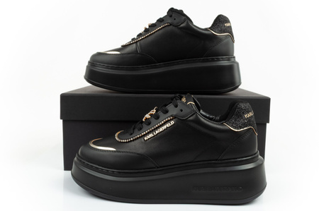 Karl Lagerfeld Anakapri buty sneakersy damskie sportowe skóra czarne