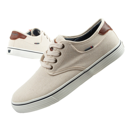 Wrangler buty męskie sportowe Calypso Derby trampki ecru modne wygodne