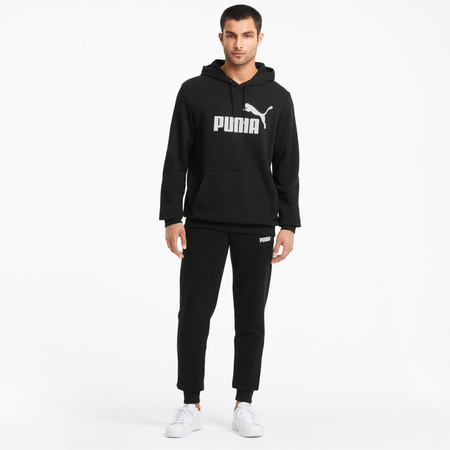 Puma bluza sportowa męska Ess Big Logo kangurka z kapturem czarna