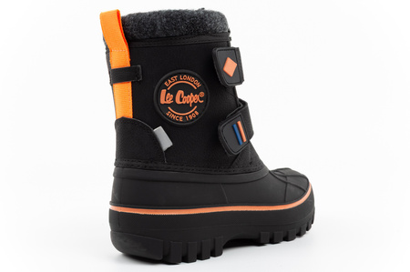 Lee Cooper buty zimowe dziecięce śniegowce czarne ocieplane na rzep
