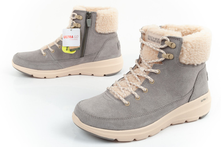 Buty zimowe damskie sportowe Skechers Glacial Ultra-Woodlands [16677/GRY]