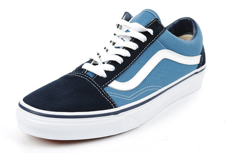 Vans Old Skool buty sportowe męskie trampki skóra modne niebieskie