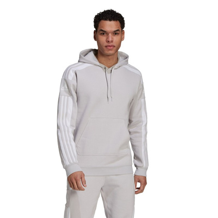 Adidas bluza sportowa kangurka z kapturem męska szara modna logo